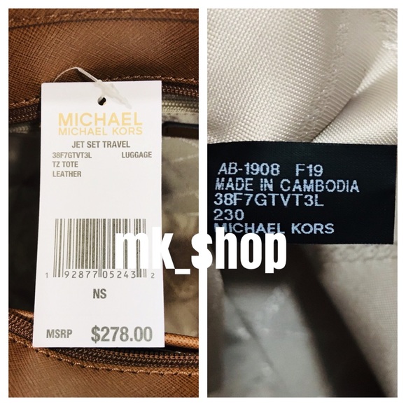 MK Jet Set Travel Zip Tote - Picture 7 of 8